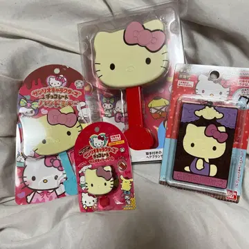 산리오 캐릭터즈 초콜릿 키티 거울 헤어 브러쉬 밤