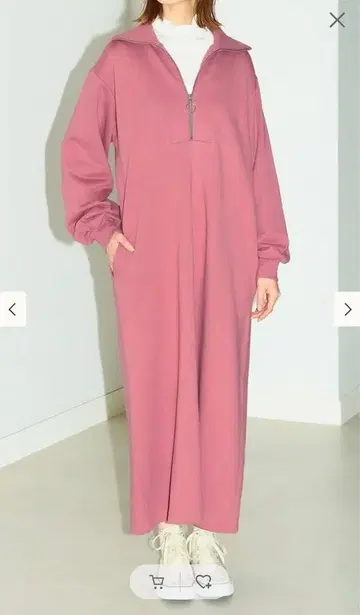 B:MING by BEAMS 하프 지퍼 쭈리 원피스