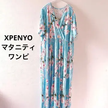 XPENYO 원피스 마터니티 꽃무늬 반팔 3xl 맥시 길이 롱