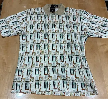 새상품 dunhill 반팔 셔츠 L 남성용 블루 피케 셔츠 택 포함