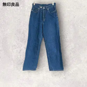 무인양품 MUJI 와이드 데님 팬츠 청바지 면 100% 캐주얼 M