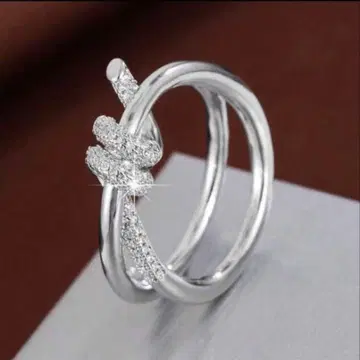 11호 실버 로프 디자인 멜레 다이아 반지