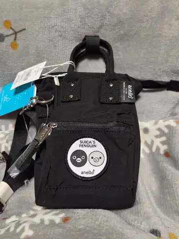 새상품 anello SUICA's 펭귄 2way 숄더백 블랙