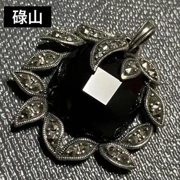 록잔 SILVER 925 오닉스 마카사이트 목걸이 탑