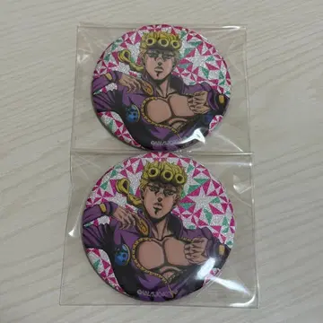 죠죠의 기묘한 모험 죠죠월드 글리터 캔뱃지 죠르노 2개