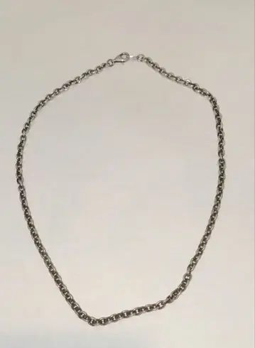 팥 체인 목걸이 훈증 가공 실버 925 5mm 50cm