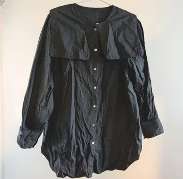 willfully 위르풀리 세일러 카라 조개 버튼 블라우스 블랙