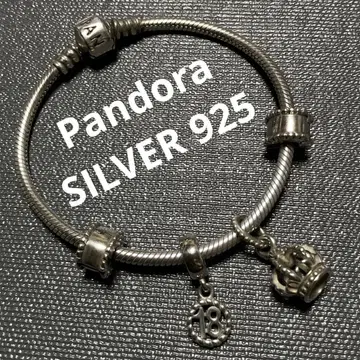 판도라 Pandora SV925 실버 NO.18 왕관 팔찌