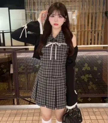 OLIVE des OLIVE 슬리브리스 셔츠 미니 원피스 (유이 원피스)