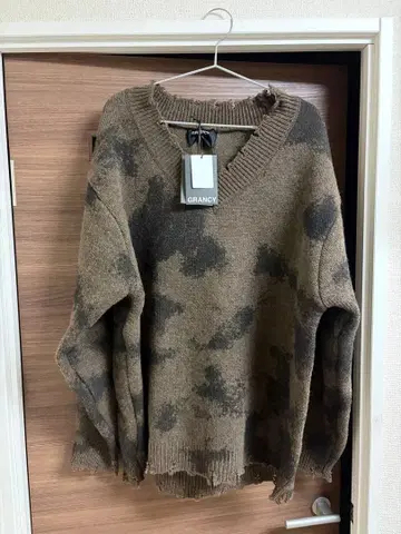 [ 완판템 ] GRANCY 브라운 x 블랙 니트 L 사이즈