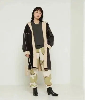 프릭스스토어 리버서블 보아 무스탕풍 롱 코트