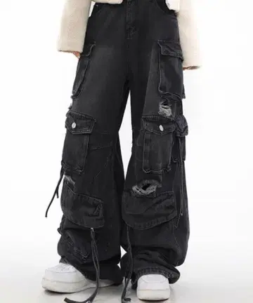 ARULE/알루르 카고 팬츠 A'GEM/9 x .kom 와이드 Y2K