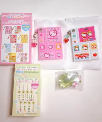 [가슴 두근 키티 세트] 산리오 헤이세이 여아 아이템 미니 거울 스트랩