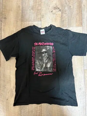 anvil 그래픽 프린트 T셔츠 M 블랙 90s