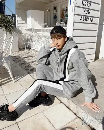 rady 트리코롤 남성용 셋업 그레이 후드티 L 사이즈