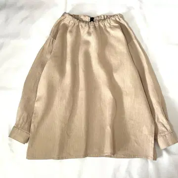 fog linen work 백리본 긴팔 블라우스 베이지 계열
