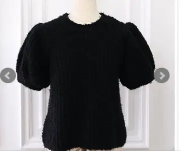 안미누 숏 슬리브 니트(BLACK)