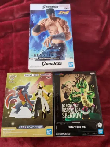 켄시로&신룡&포켓몬 계열 최신 피규어 3개 세트