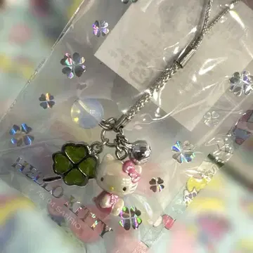 산리오 헬로키티 네즈케 스트랩 클로버 스톤 당시물 레트로