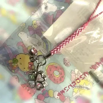 산리오 헬로키티 끈 스트랩 클로버 스톤 당시 물건 레트로