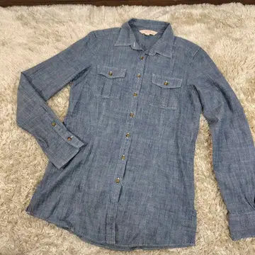 새상품급 Brooks Brothers 샴브레이 셔츠 워크 셔츠 인디고