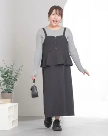 새상품 시마무라 오버롤 스커트 원피스 Hina