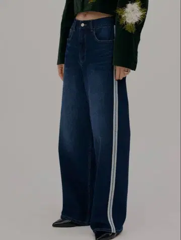 아메리 웜 플리스 라이닝 데님