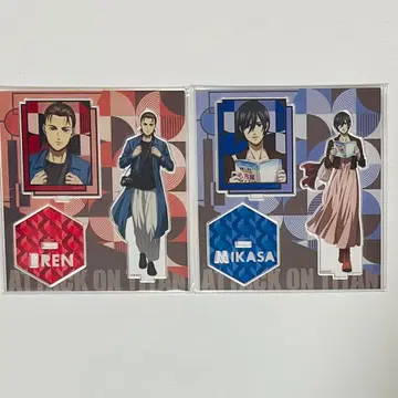진격의 거인 엘렌 미카사 JR 도카이 아크릴 스탠드 2점 세트
