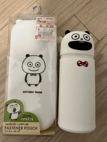 미사용 새상품 시마무라 고키겐판다 지퍼 파우치 러버 파우치