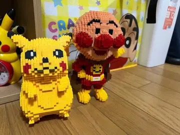 피카츄와 호빵맨 블록 피규어 완성품