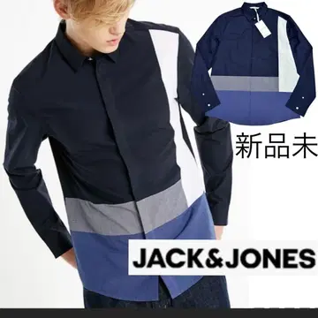 새상품 JACK & JONES 패널 절개 디자인 플라이 프론트 셔츠