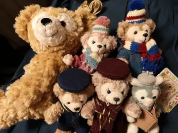 더피 셰리메이 젤라토니 봉제 인형 키링 5개 & 파우치 1개