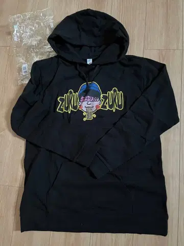 SUSURU ZURU ZURU 블랙 후드티 XL