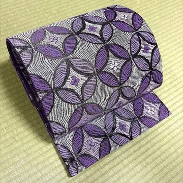 순수 실크 후쿠로 오비 [ 칠보 ]