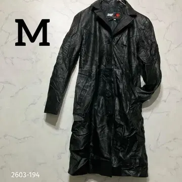 가죽 롱 코트 A라인 슬림 심플 천연 가죽 느낌 블랙