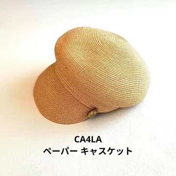 [새상품급] CA4LA 헌팅 캡 모자 페이퍼 사이즈 조절 베이지 일본제