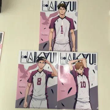 하이큐 토리자와 A4 클리어 파일 시라부 고시키 우시지마 우시와카 가챠