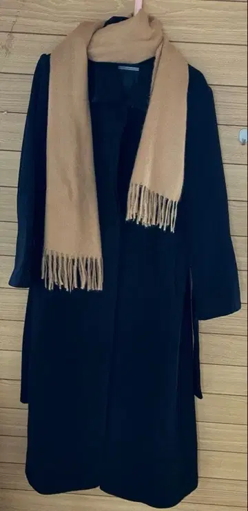 [ 새상품급 ] 롱 코트 & 머플러 블랙 19ABT 큰 키 고객님용 포멀