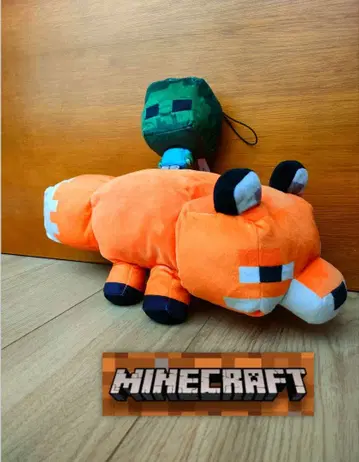 마인크래프트 여우와 좀비 봉제 인형 2개 세트 후류 프라이스