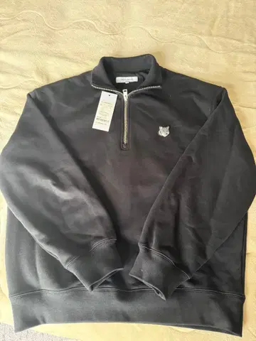 메종 키츠네 블랙 맨투맨 L