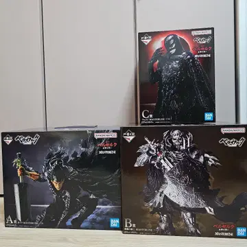 제일복권 베르세르크 피규어 3점 새상품 미개봉 1부 상자 하자 있음