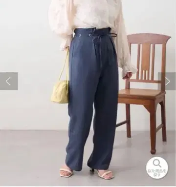 NICECLAUP 비둘기 무늬 이지 팬츠 슬림 실루엣 네이비