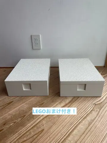 IKEA LEGO 수납 박스 BYGGLEK L 사이즈 2개 덤 레고 포함