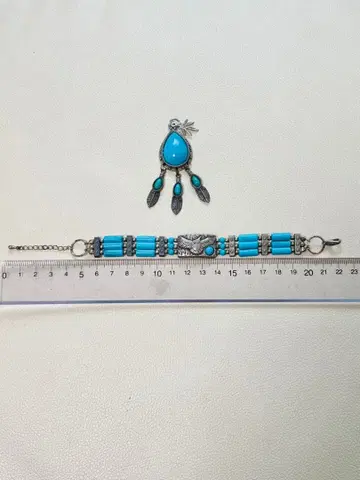 터콰이즈 블레스와 펜던트 헤드