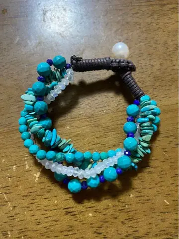 단기 판매 agete 터콰이즈 문스톤 팔찌 덤 포함