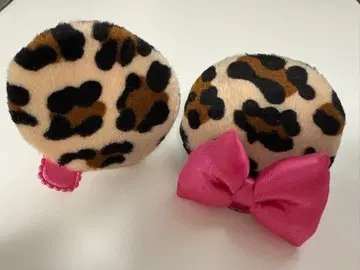 미니 마우스 레오파드 무늬 헤어 클립 똑딱이