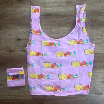 바트 심슨 에코백 핑크 BAGGU 스탠다드