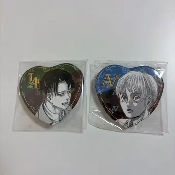 진격의 거인 발렌타인 하트형 캔뱃지 아르민 리바이