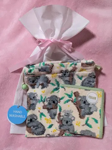 러브러리 바이 페이러 새상품 호노보노 코알라 복조리 손수건 랩핑 봉투