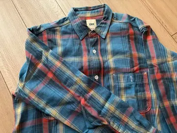 FOB FACTORY 체크 셔츠 3 플란넬 셔츠 구제 의류 빈티지